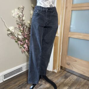 Aeropostale Jean Size 29/32 Washed Black Stretch Denim Skinny